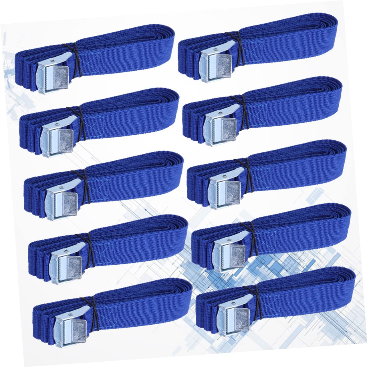 Sangles D'arrimage avec Boucles en Alliage de Zinc et Nylon, Lot de 10