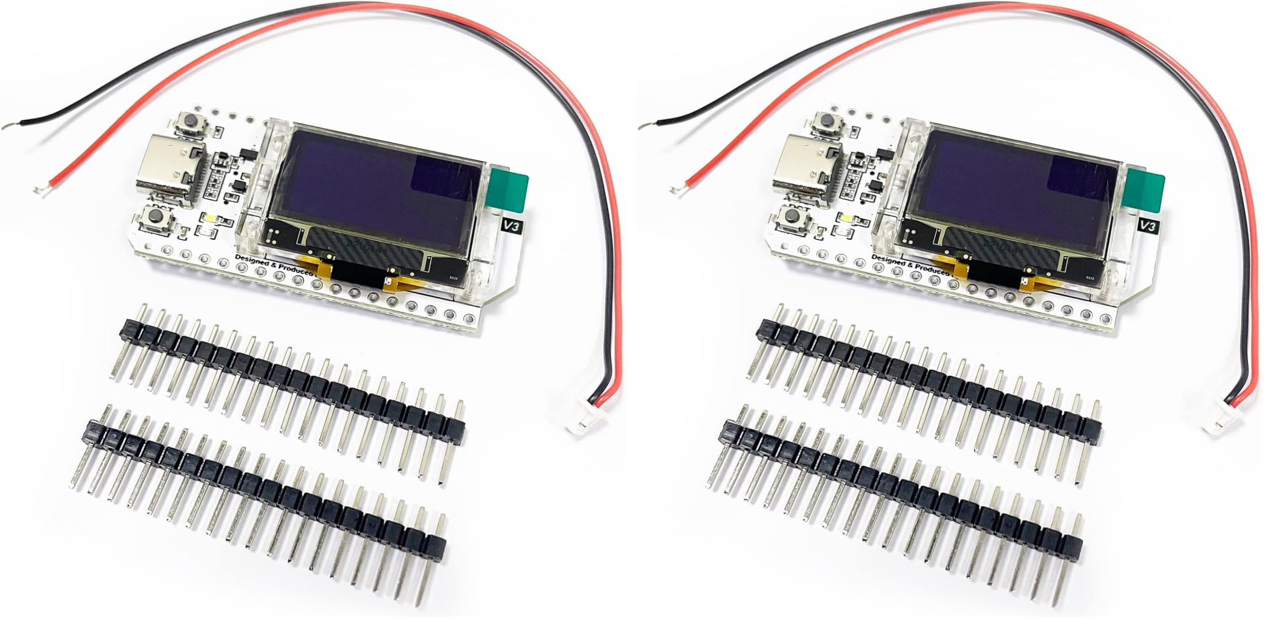 HiLetgo ESP32 OLED WiFi Kit V3 Type-C ESP-32 0.96 Inch Blue OLED Display WiFi+Bluetooth CP2012 Internet Development Board for Arduino ESP8266 NodeMCU (Pack of 2)