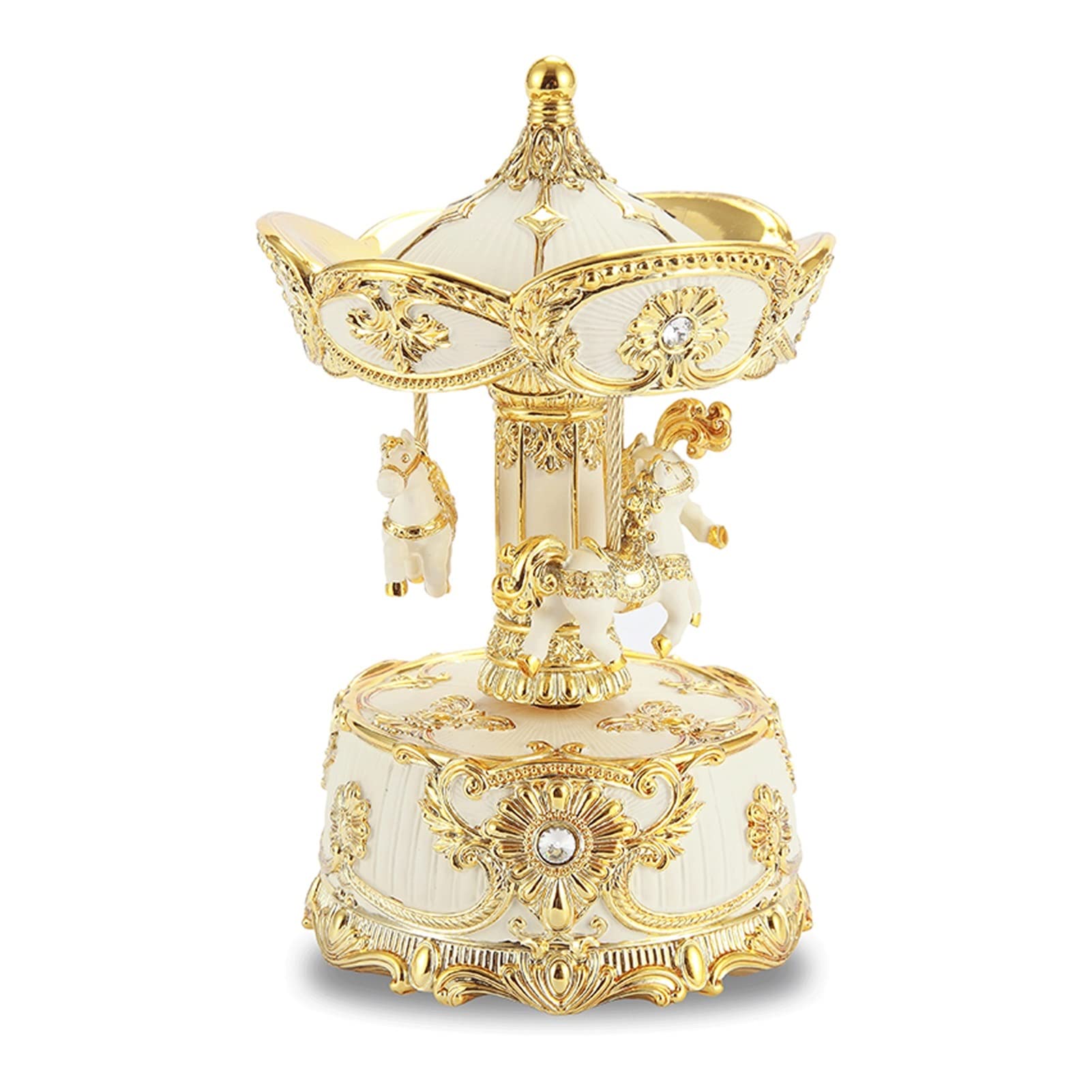 Carillon Musica Scatola Musica Box carosello Ragazza Bambino Creativo Compleanno Compleanno Regalo Regalo Fidanzata Regalo Scatola di Musica Dorata Carillon per Ragazze