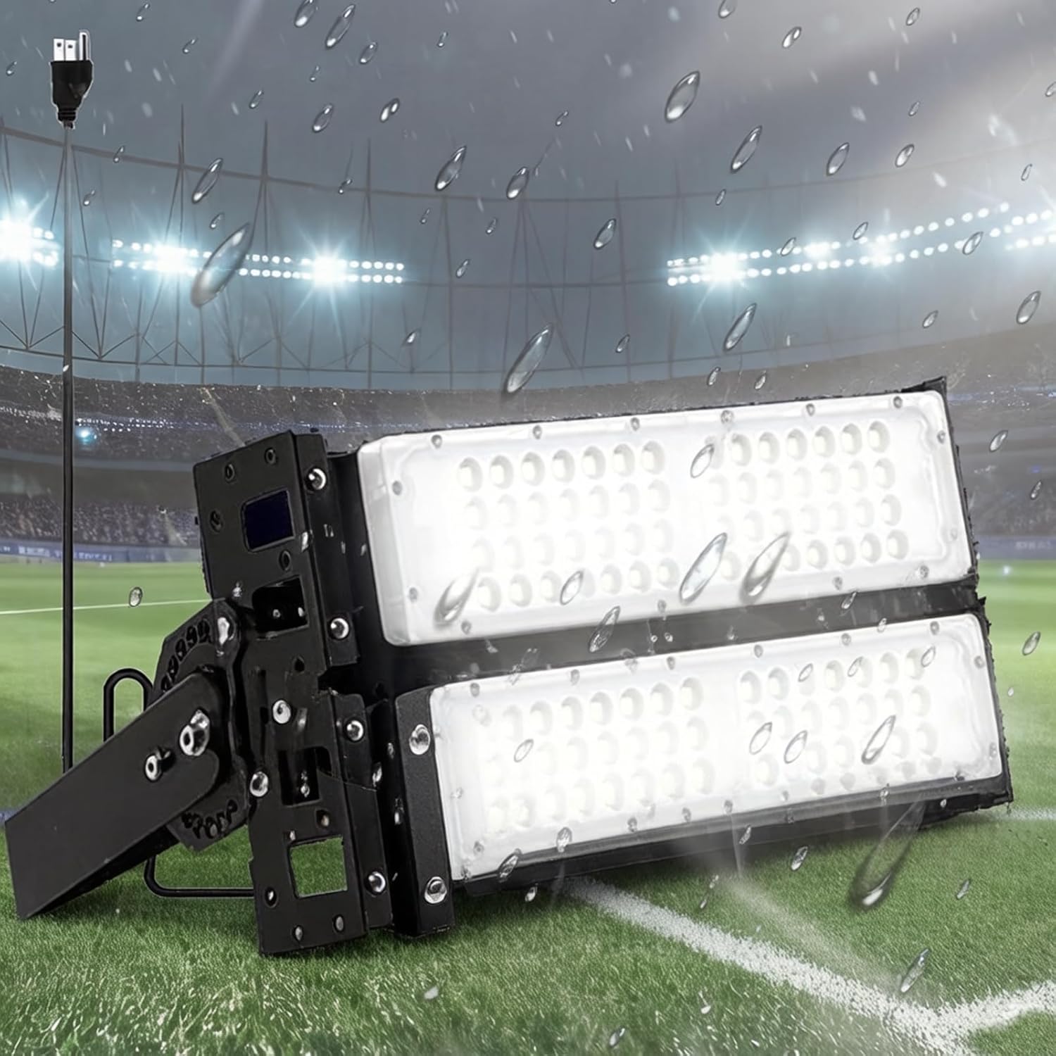 LKWGDW Stadium Lights Outdoor Led Flood Light Parking Lot Light 600W Equivalent High Mast 416,000LM IP66 Waterproof 50,000Hrs Lifespan 120°Wide Beam for Tunnels/Parking Lots/Fields (100W, 85V-305V)