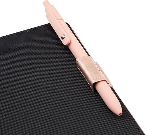 Miniatura 6 de Juvale Fundas para chequera de 14 x 10 pulgadas, piel sintética color oro rosa, carpeta y organizador de 7 anillos con capacidad para 600 cheques