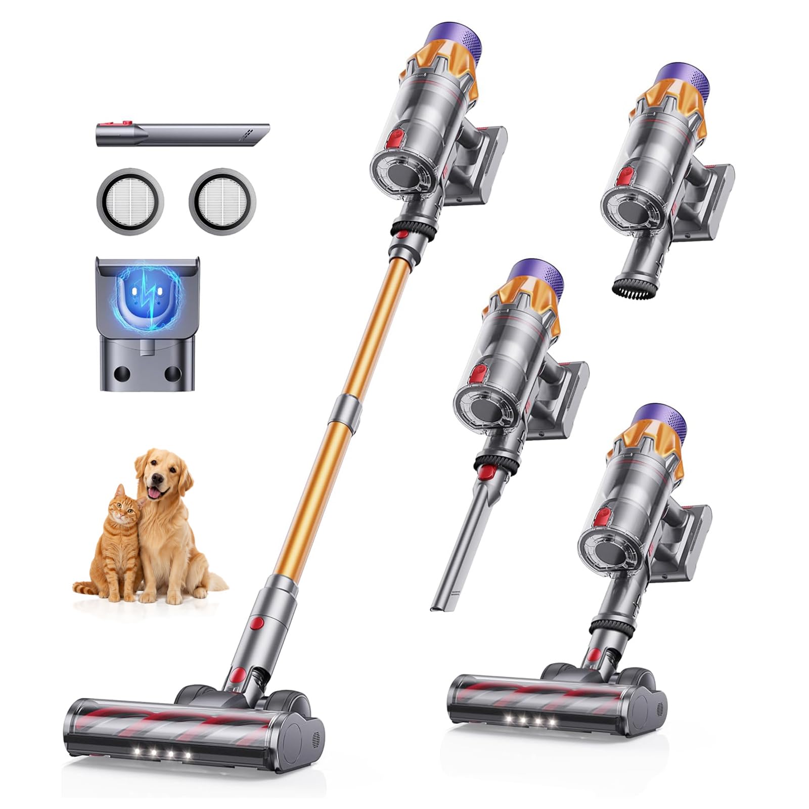 SunSare 650W/55KPA Aspirateur Balai sans Fil — Aspirateur Balai Puissant
