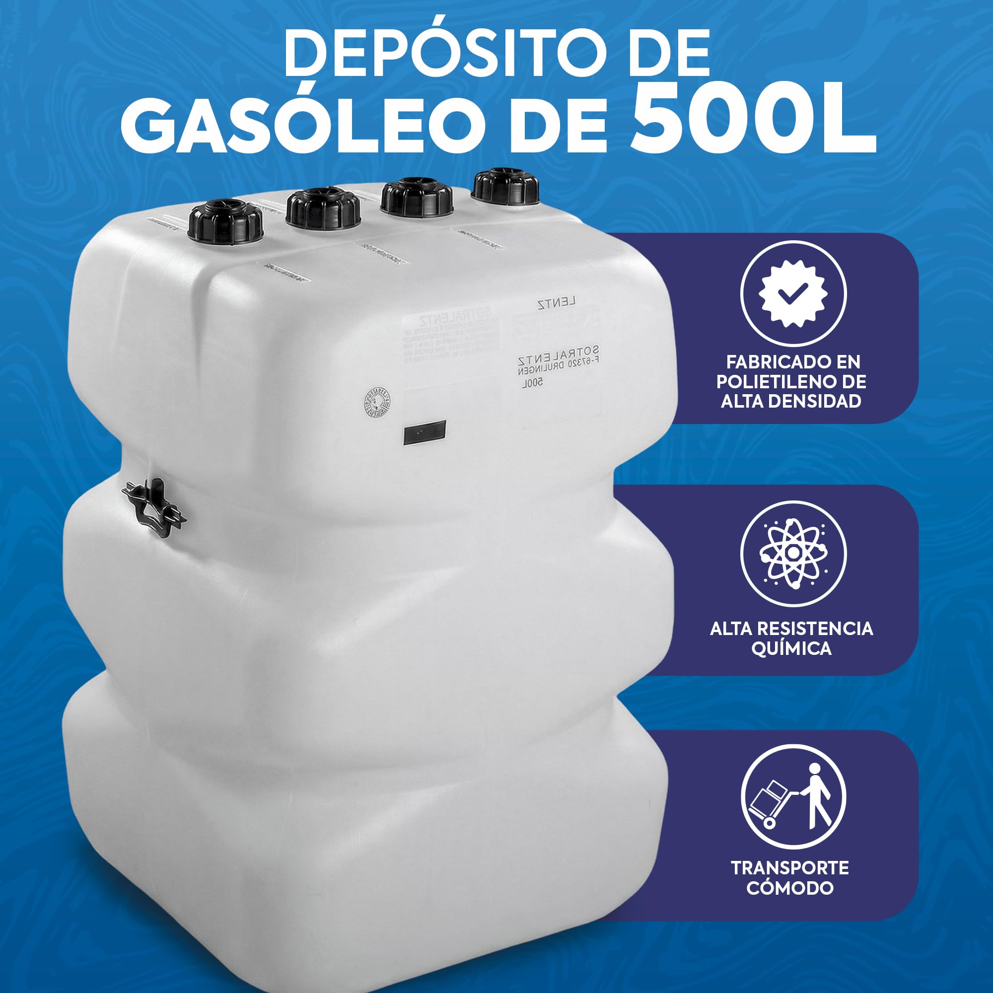 Depósito Gasoil 500 Litros | Polietileno Resistente Industrial