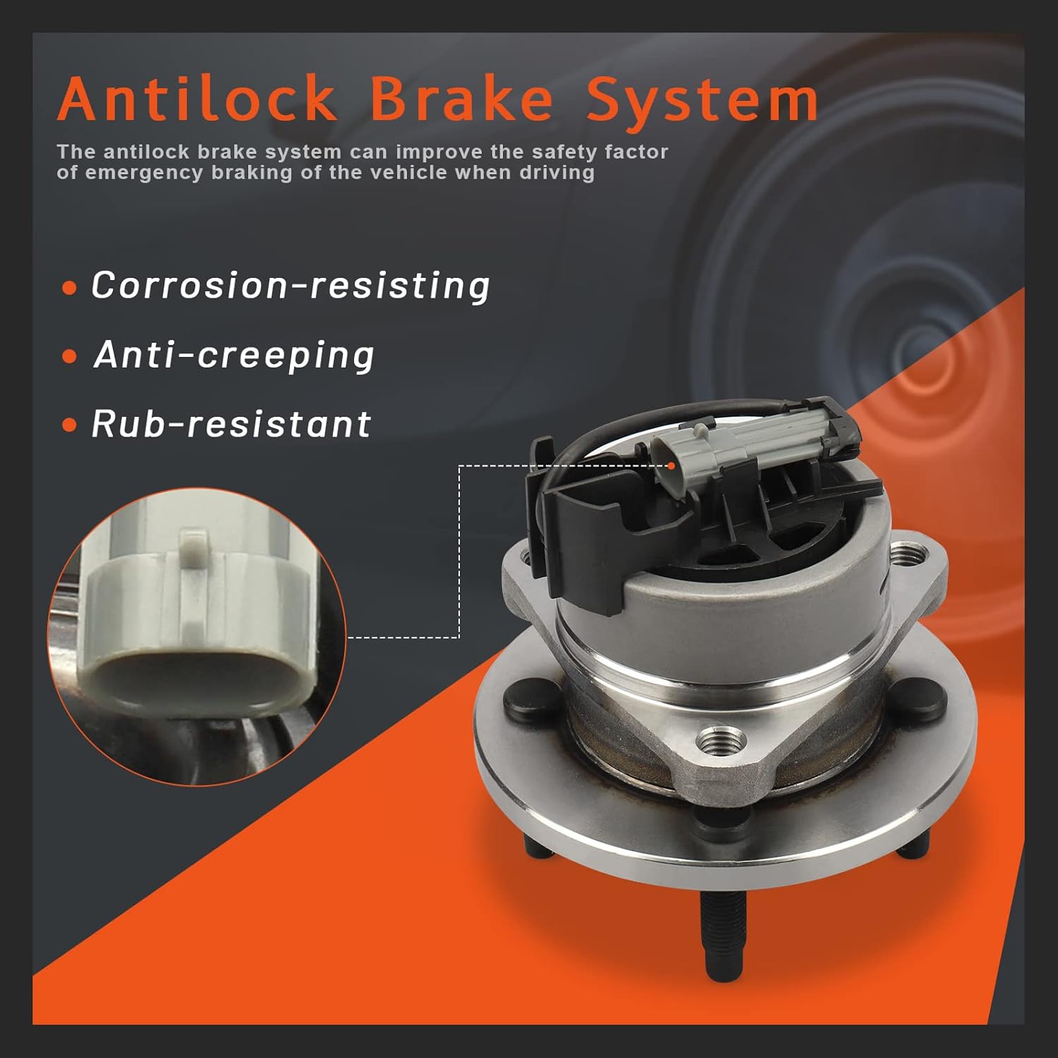 (Pair) DRIVESTAR 513204 Front Wheel Hub & Bearing Assembly for Chevrolet Cobalt 05-10, 03-05 Saturn Ion-1, 03-07 Ion-2/Ion-3, 07-09 Pontiac G5, 05-06 Pursuit, 4 Lugs with ABS