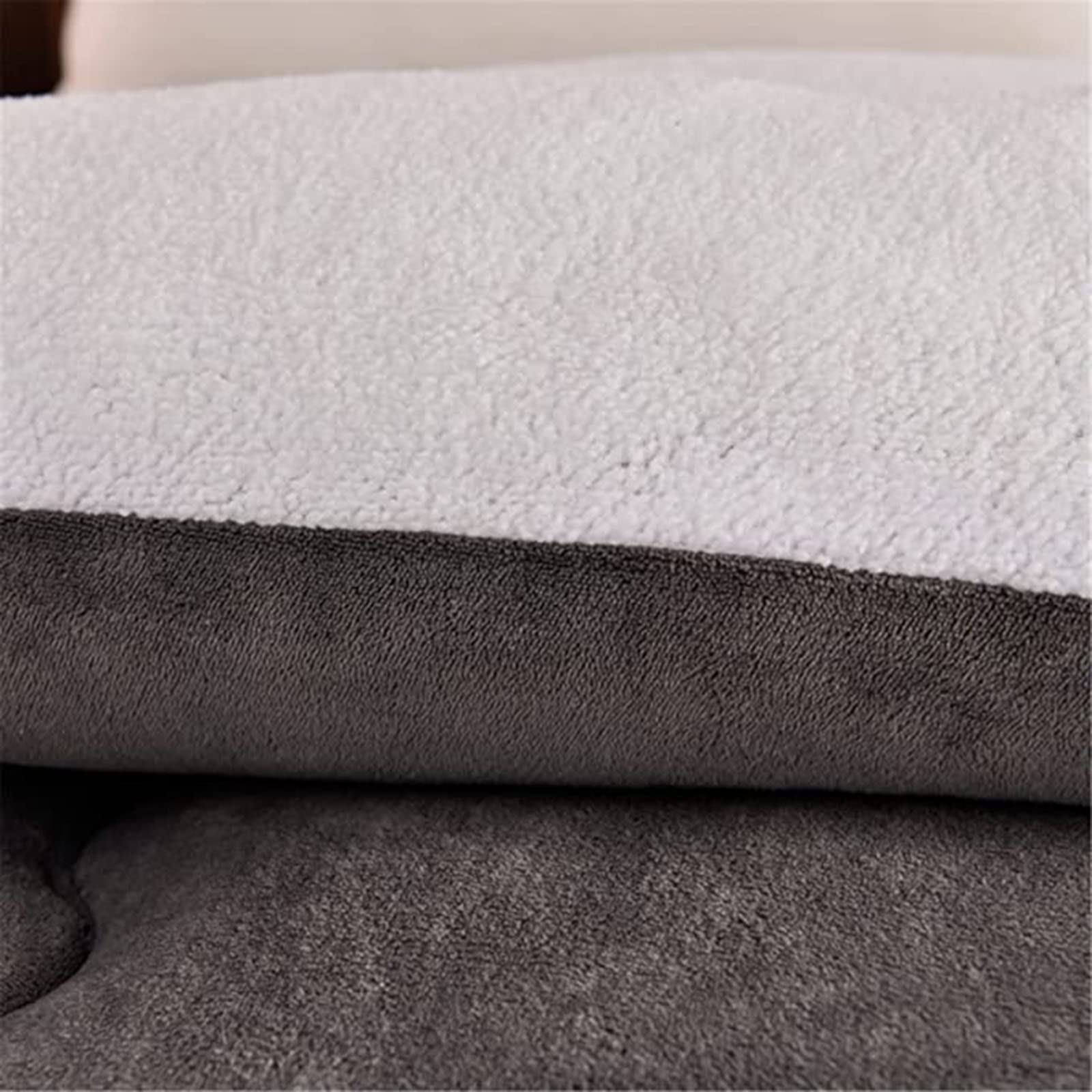 Trapunta Invernale Pesante In Cashmere Effetto Agnello - 3 Kg - Coperta Calda Per Letto Matrimoniale 200x230 Cm - Grigio - 5