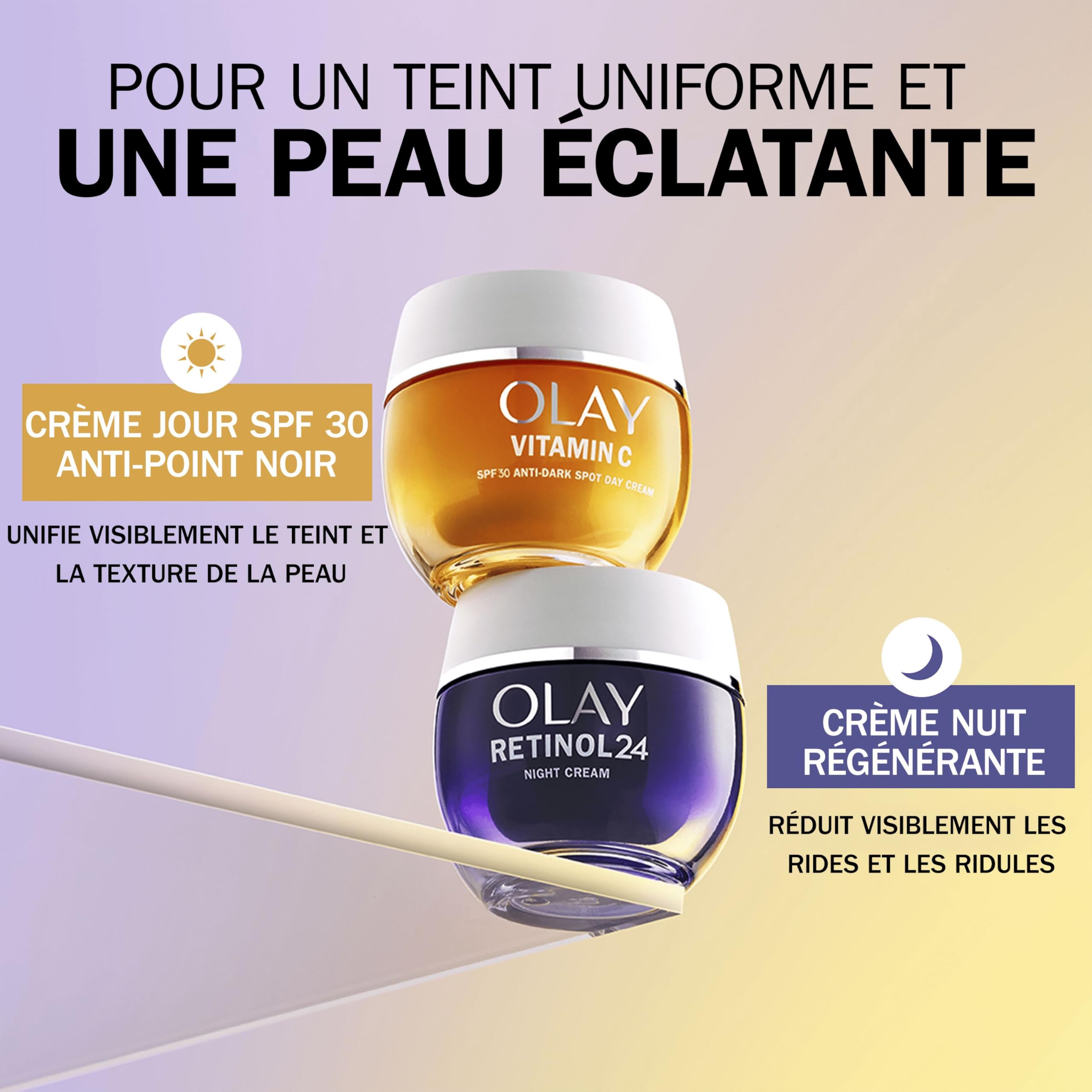 Olay Retinol 24 Crème de Nuit Hydratante pour le Visage, Soin à la Vitamine E Antioxydant. Soin de Nuit Anti-Âge: Lisse, Régénère et Hydrate, 50ml