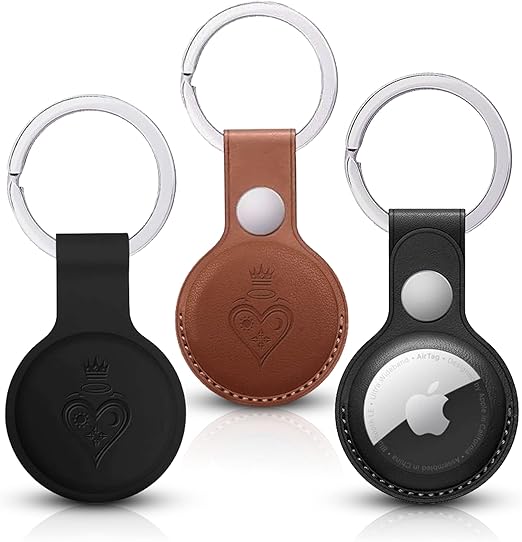 ace eon 4 pack luxury airtag holder cover for apple air tag airtags case keychain waterproof lightweight protective air tags for keys wallet lug