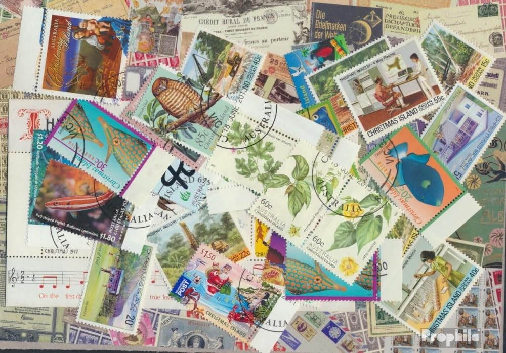 Prophila Collection Wyspa bożonarodzeniowa, 400 różnych marek (znaczki pocztowe dla kolekcjonerów)