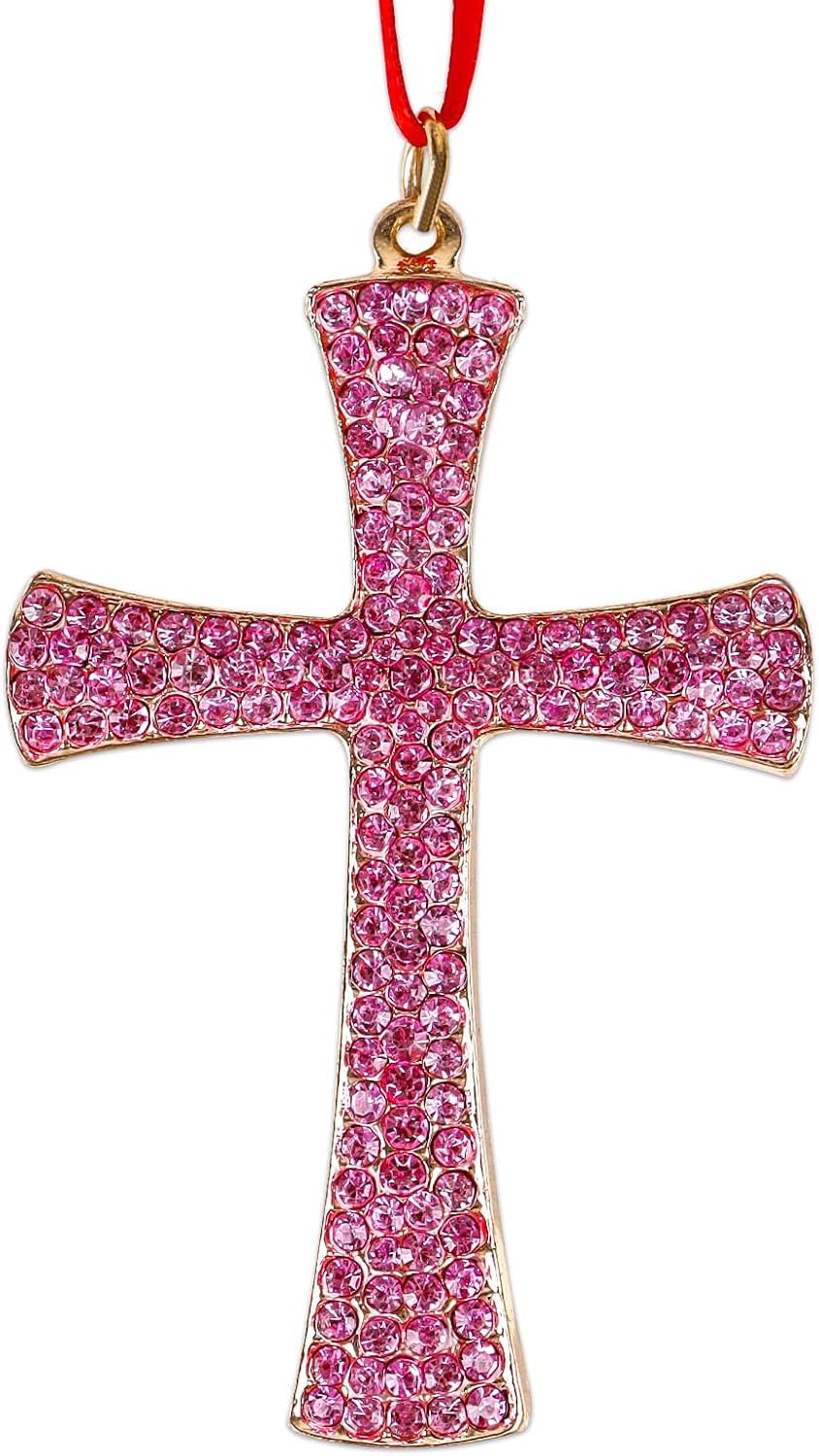 WaaHome Silver Cross Christmas Ornaments 2026 Religious Ornament Gifts