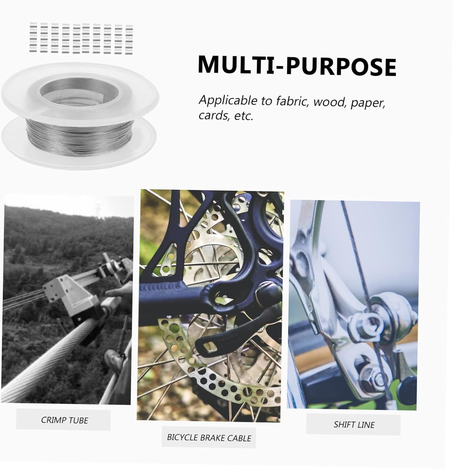 DOITOOL 2sets Steel Rope Multi-function Hanging for Fishing Clothes Line Lighting Sleeves for Home Office and School Use