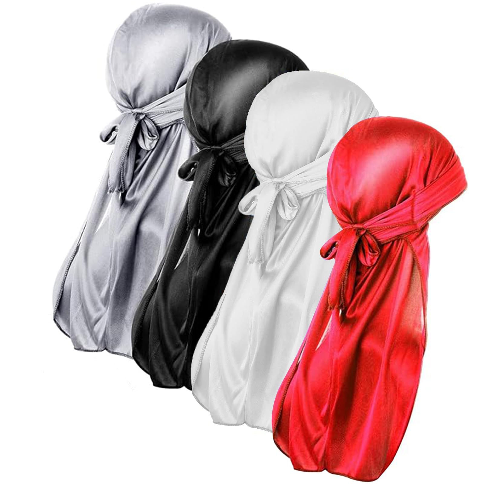 Satijnen Bonnet voor Dreadlocks / Braids / Rasta - Rode Dreadsock / Sa