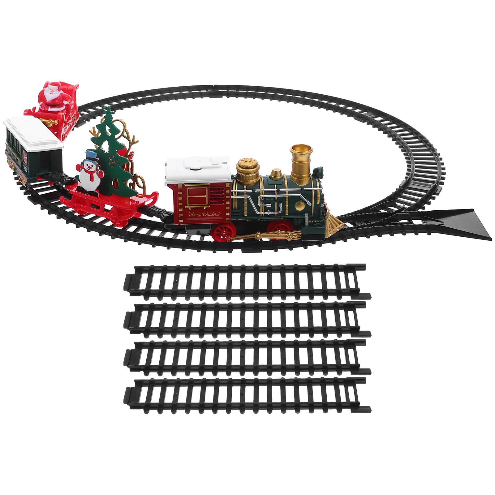 minkissy Trenino Giocattolo Elettrico con Binari per Natale di Trenino Batteria con Luci e Musica Decorazione Natalizia per Ragazzo Ragazza Ragazza Facile da Montare Sotto Albero