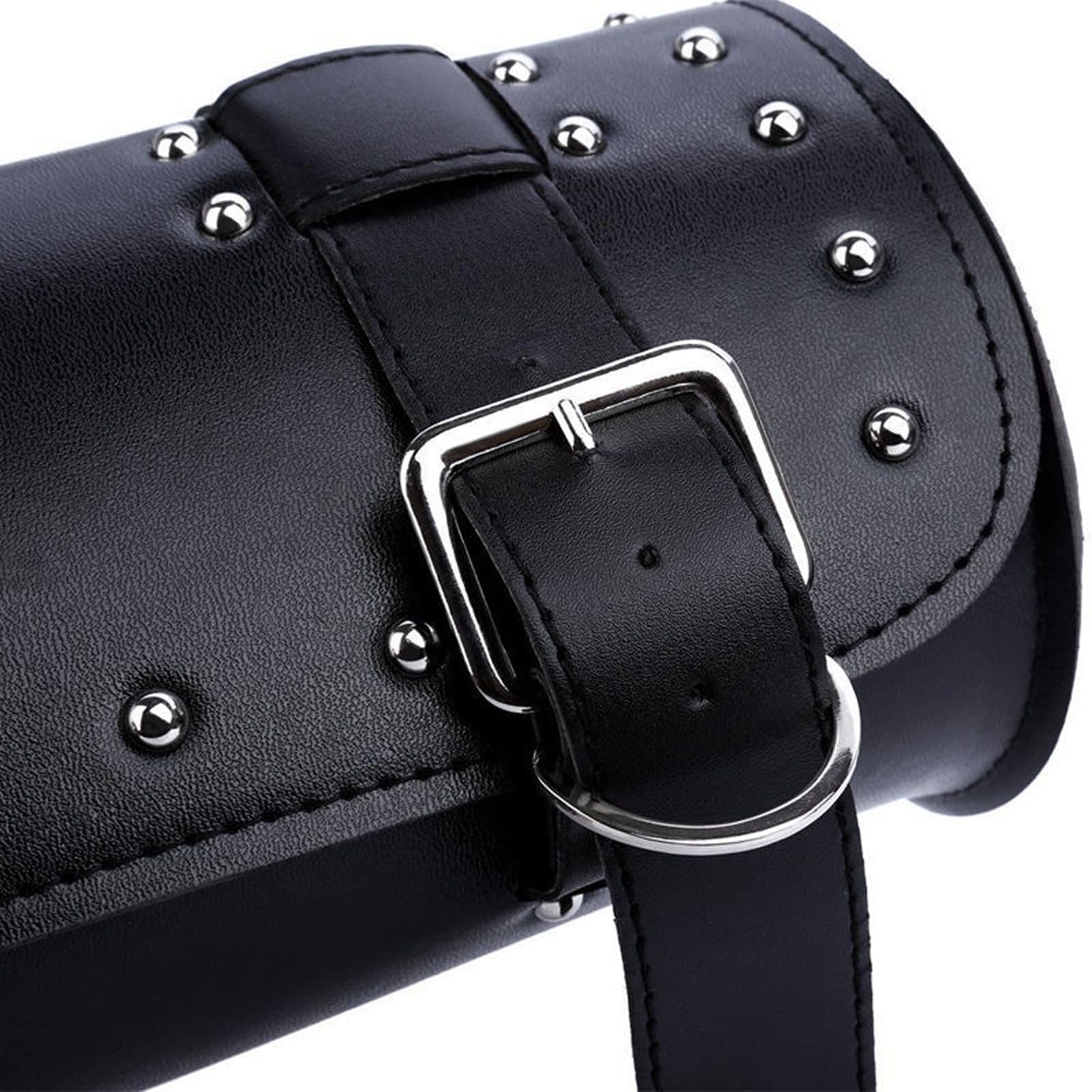 Shkalacar Borsa portautensili per Moto, Borsa da Sella per Forcella in Pelle PU per Moto con Cinghie Regolabili, Borsa per Manubrio Compatibile con Honda Kawasaki Suzuki Yamaha