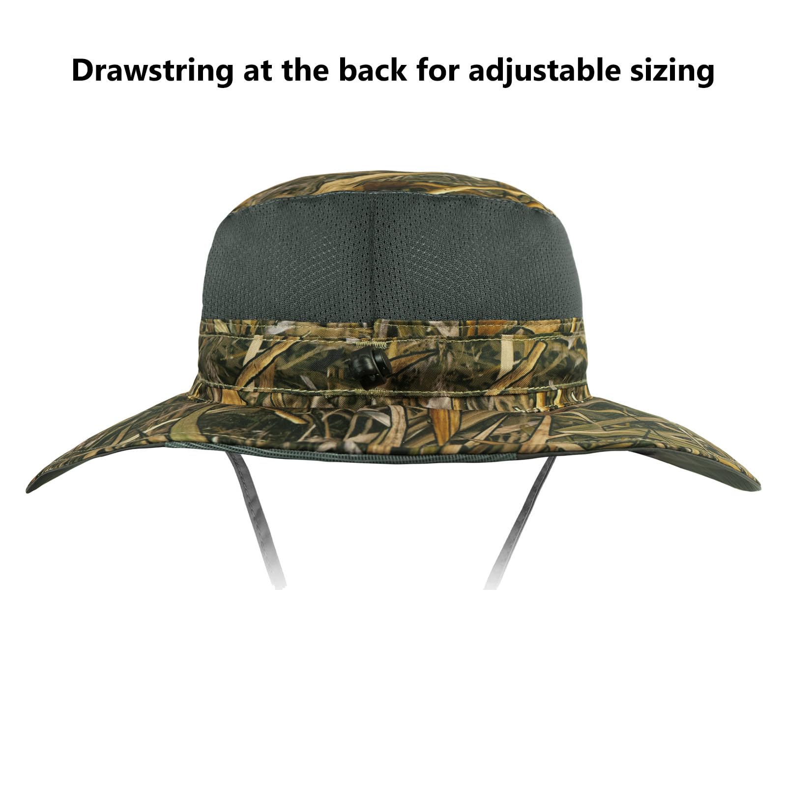 Bassdash UPF 50+ Sombrero de Pesca Solar Resistente al Agua con Solapa de Cuello Desmontable — view 3