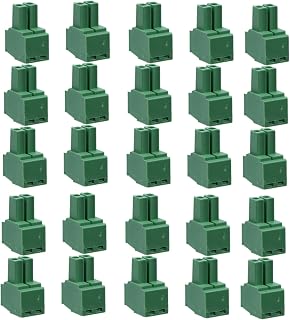 50piezas Conectores De Bloque Terminal Pcb De y Soldadura De Para Proyectos Electrónicos Diseño y Color Verde