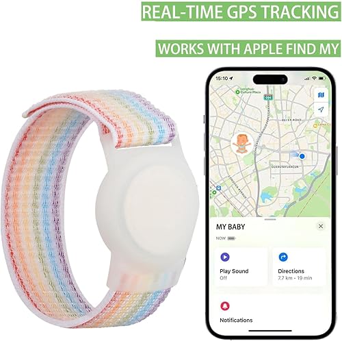 Miniatura 5 de Rastreador GPS para niños, solo iOS en tiempo real, mini correa de reloj para adolescentes con necesidades especiales y ancianos, sin tarifa