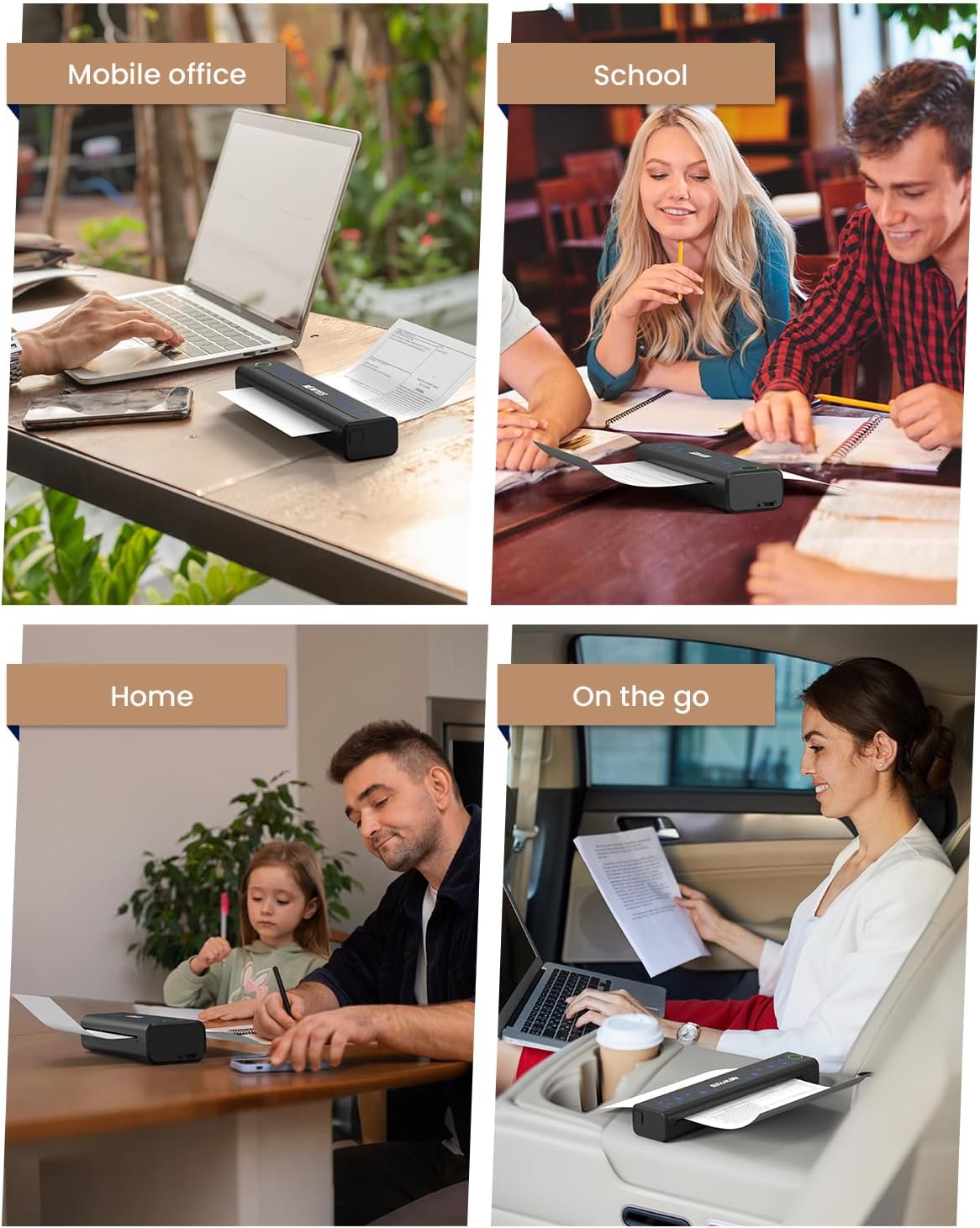 NEWYES Portable Thermal Printer Inkless Printer Wireless Connectivity Business Travel Home Education Use