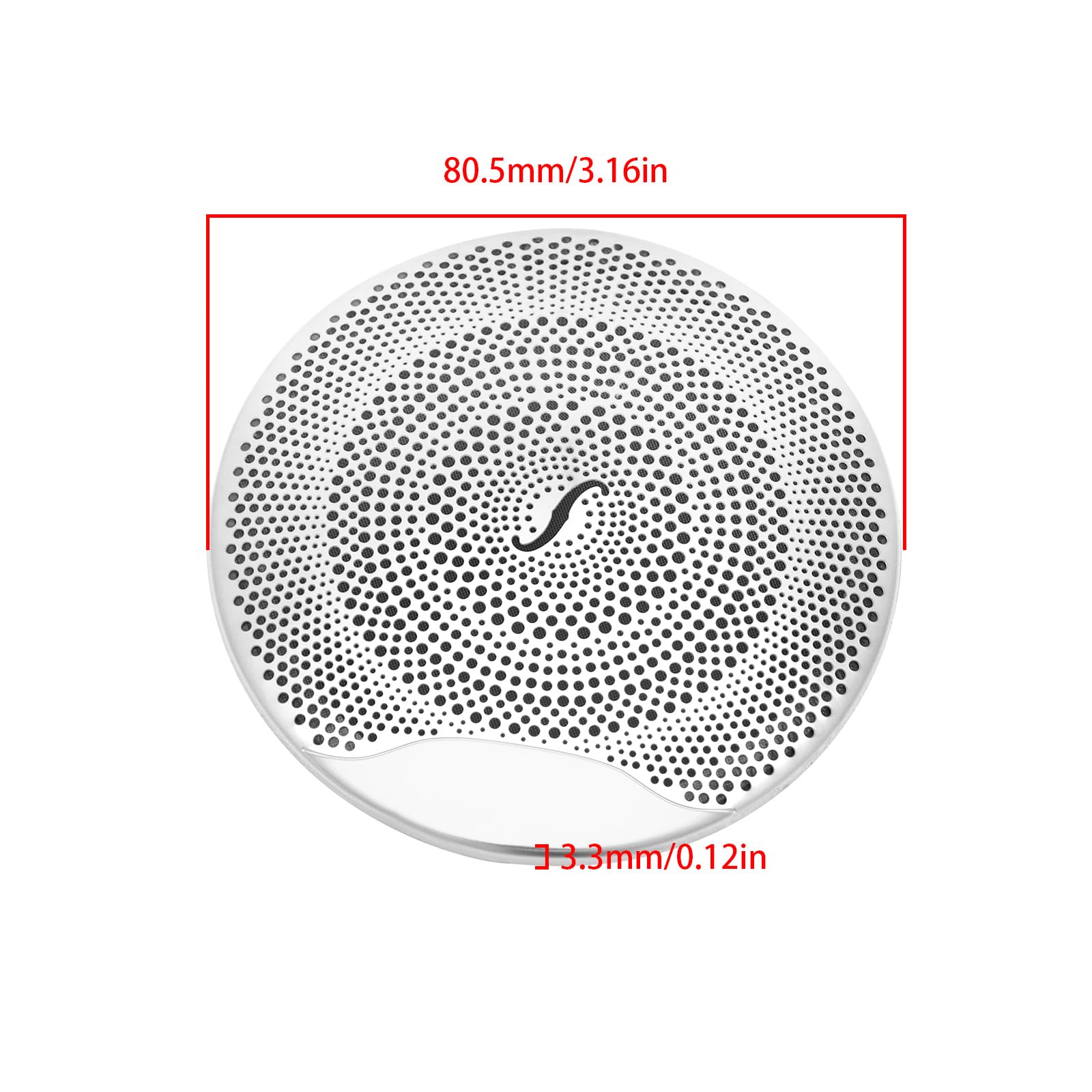 4 piezas de cubierta para altavoces de coche, cubierta para altavoces de puerta, carcasa para bocina, compatible con Mercedes-Benz Clase E/C/GLC W213 W205, accesorios para interior de coche (plata