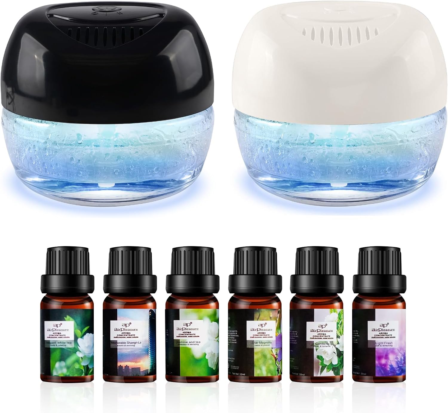 2 Units of Water-Based Air Purifier - Plus a Set of Fragrance Essential Oils