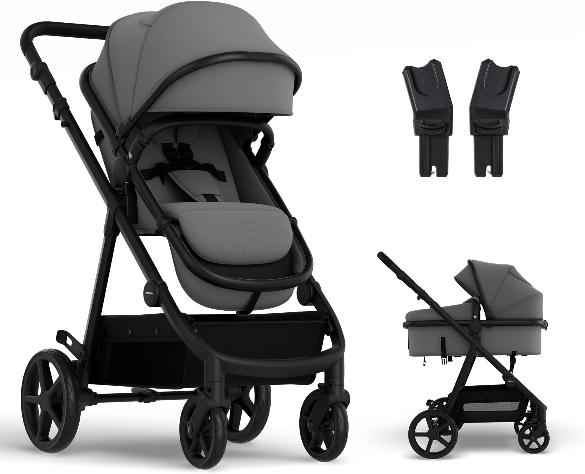 Meteor2 Baby Stroller Bassinet Stroller, Car Seat Adapter Included