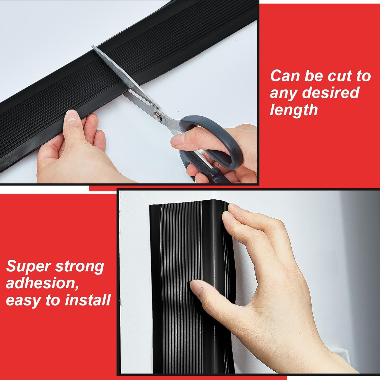 Huwena 2 Pcs Rubber L-Type 84" Stair Nosing Cuttable Windows Sill Protector Rubber Anti Scracting from Dog Cats for Home Furniture Countertop Edge Protection