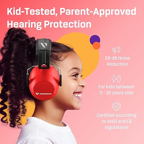 Vista 44 de Vanderfields Kids Ear Protection Earmuffs - Noise Cancelling Headphones for Kids, Autism, Toddler, Children