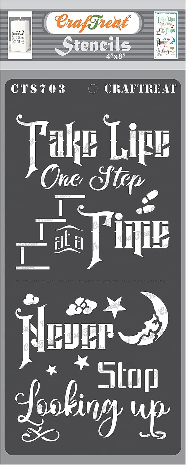 CrafTreat Inspirational Quote Stencils for Painting on Wood Reusable ...