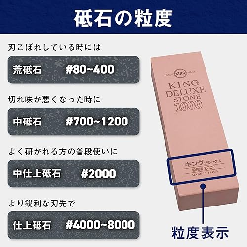 Miniatura 4 de Afilador de cuchillos japonés KING Grit 220 G-45