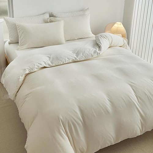 Miniatura 8 de ARYURBU Juego de edredón de franela de tamaño individual, 3 piezas, ultra suave, mullido, cálido, de lujo, blanco, para invierno, con 2 fundas de