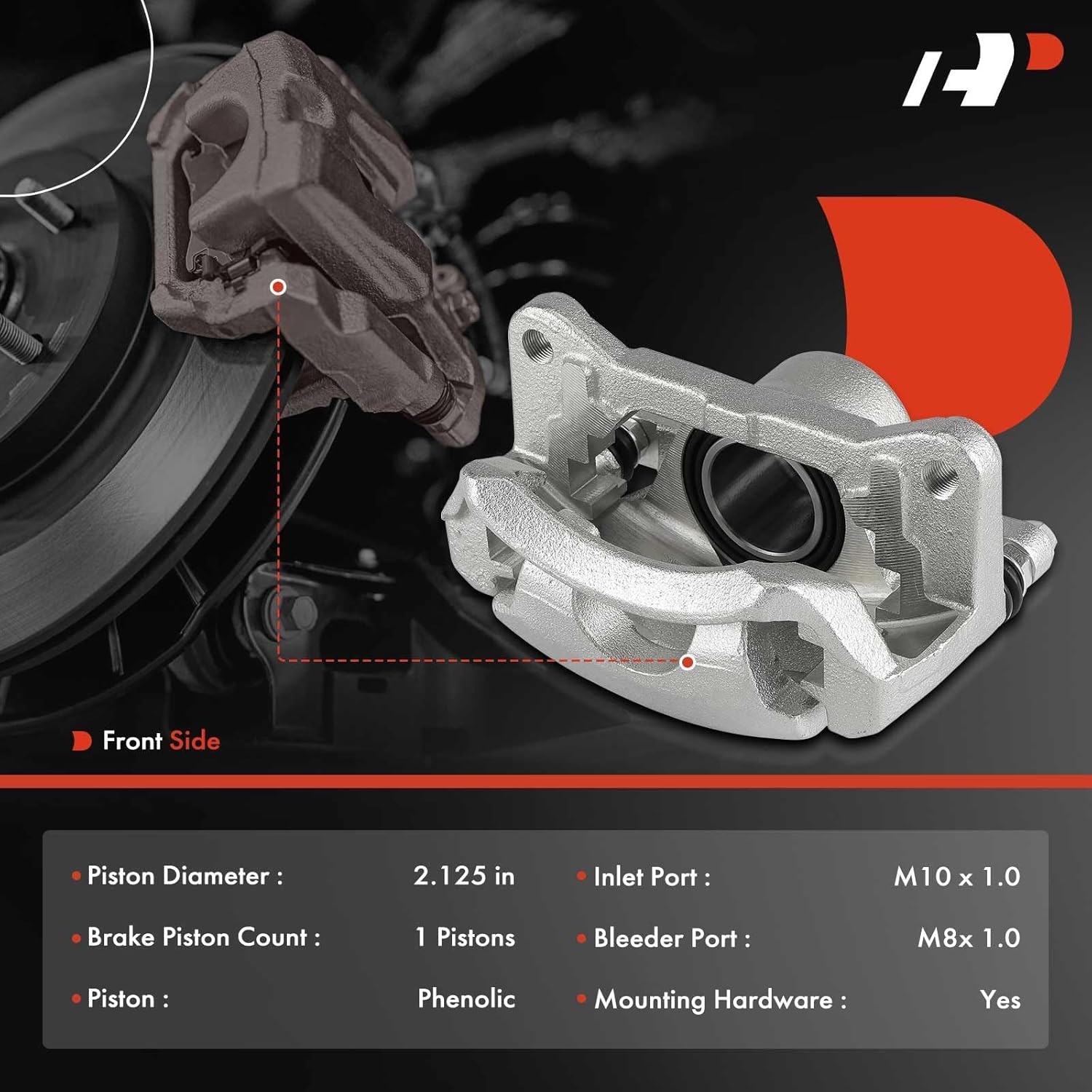 A-Premium Disc Brake Caliper Assembly With Bracket Compatible with Mazda 3/3 Sport 2014 2015 2016, 2.0L - Front Driver and Passenger Side, 2-PC Set