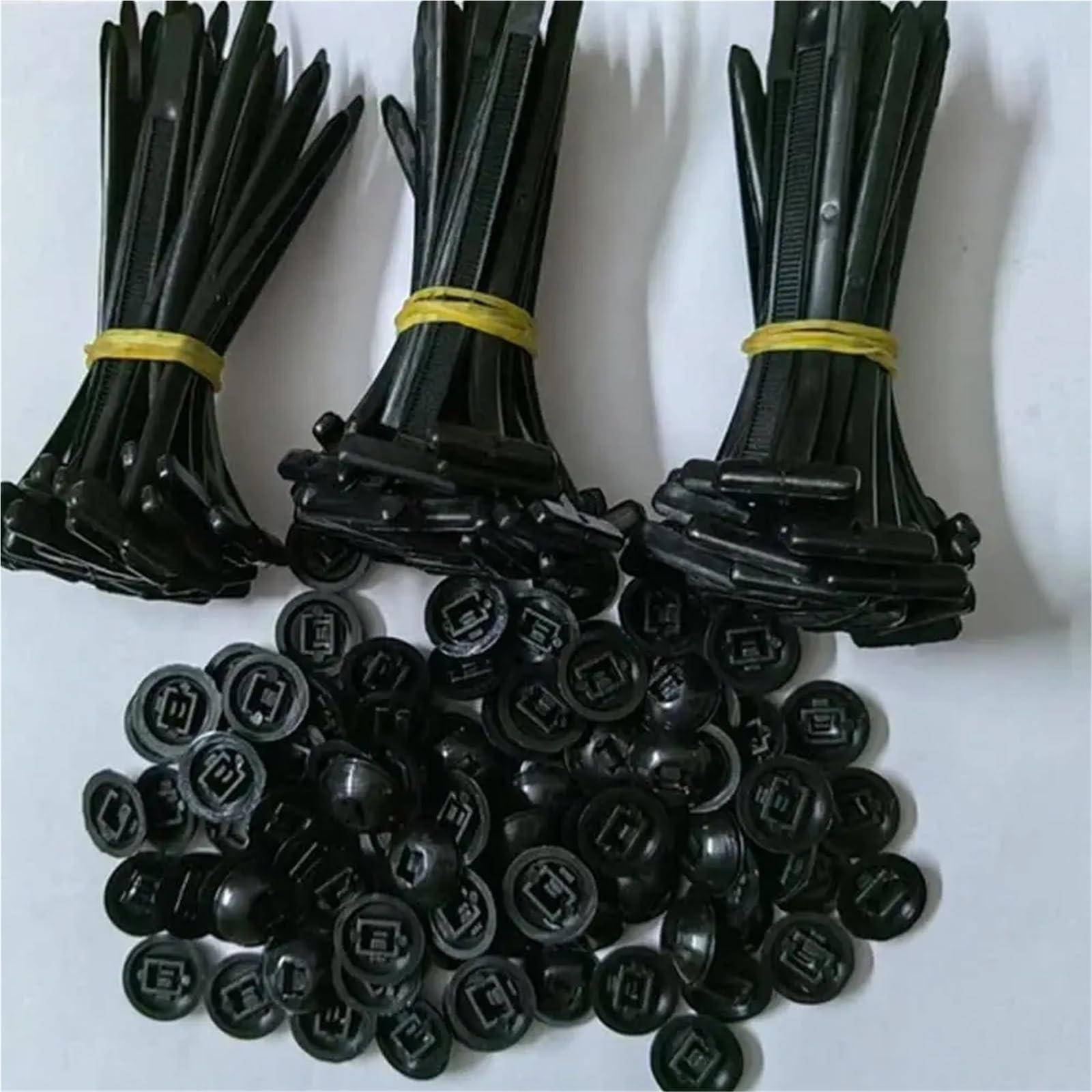 Bridas de nylon con clip, Hebilla for bridas de nailon, color negro, 9x2 cm (3,54 x 0,79 pulgadas), 1000 piezas