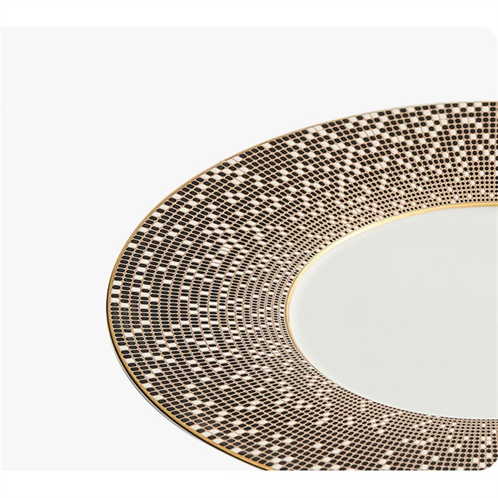 zastawa stołowa 11,25 cala/12 cali restauracja talerz do steków talerz do spaghetti komercyjny płaski talerz spersonalizowana moda ceramiczny talerz obiadowy zestaw zastawy stołowej(Gold,11.25 inch)