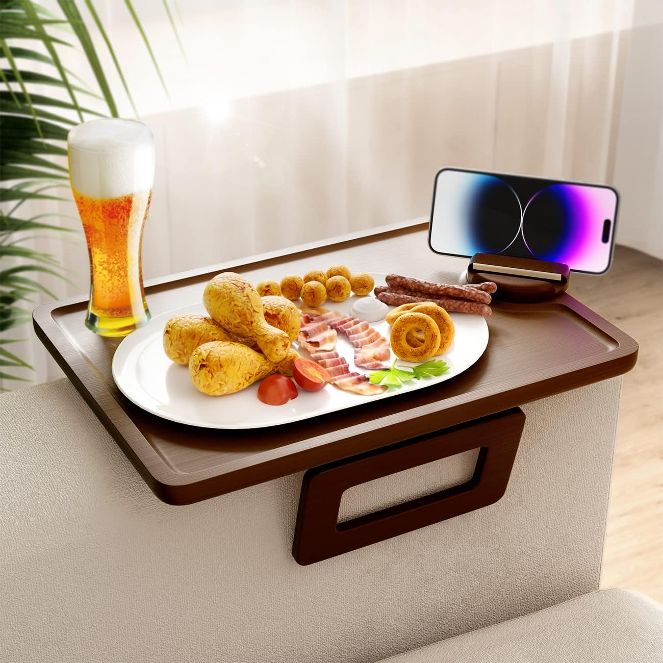 Couch Arm Tray Table Sofa Arm Clip Table,Armrest Tray Table Suitable