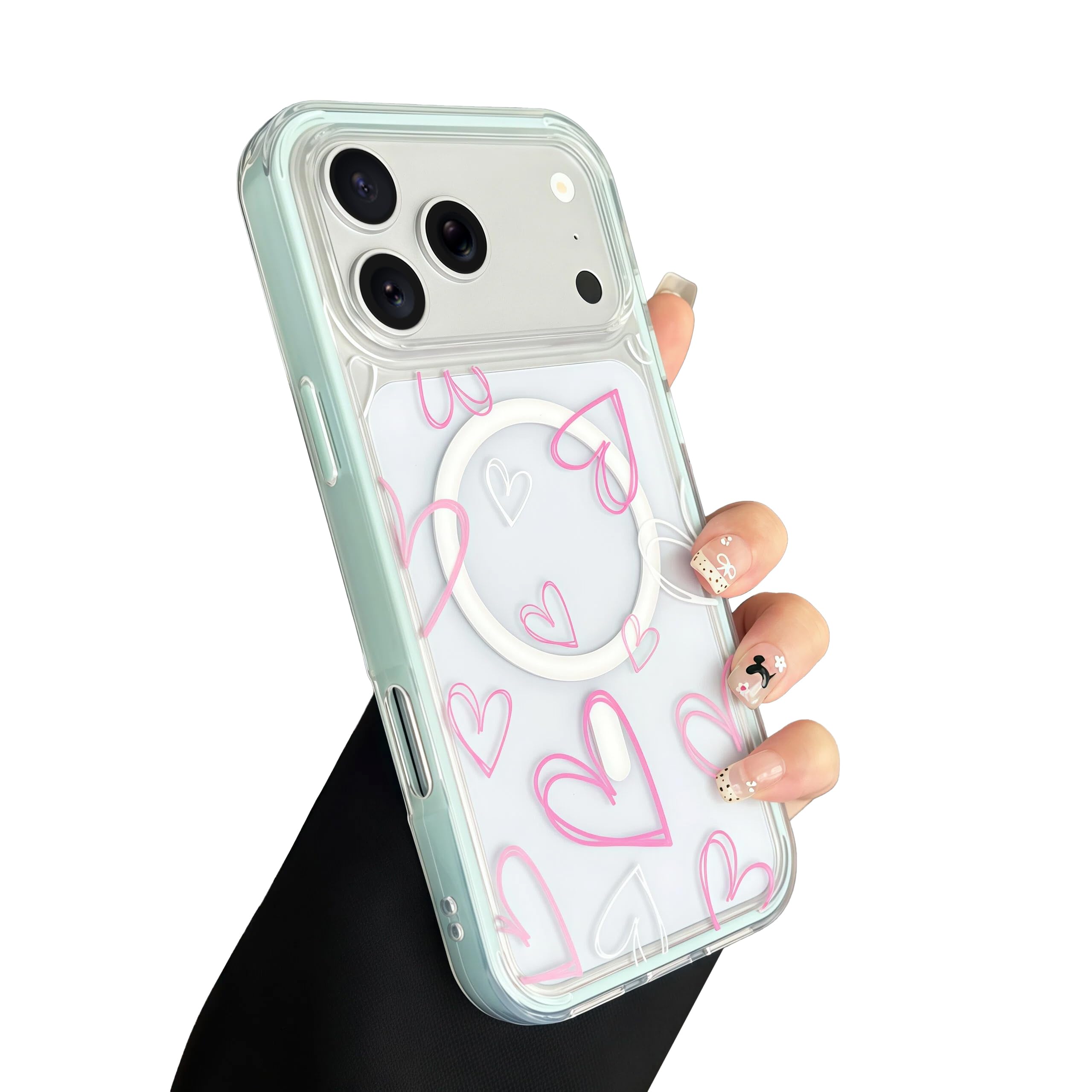VCGFJD for iPhone 17 Pro Phone Case, Compatible with Magnetic