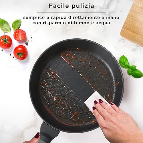 Miniatura 4 de Juego de 11 ollas y sartenes antiadherentes, utensilios de cocina de inducción, sartenes para cocinar con tapas de vidrio, sartenes y cazuelas, sin