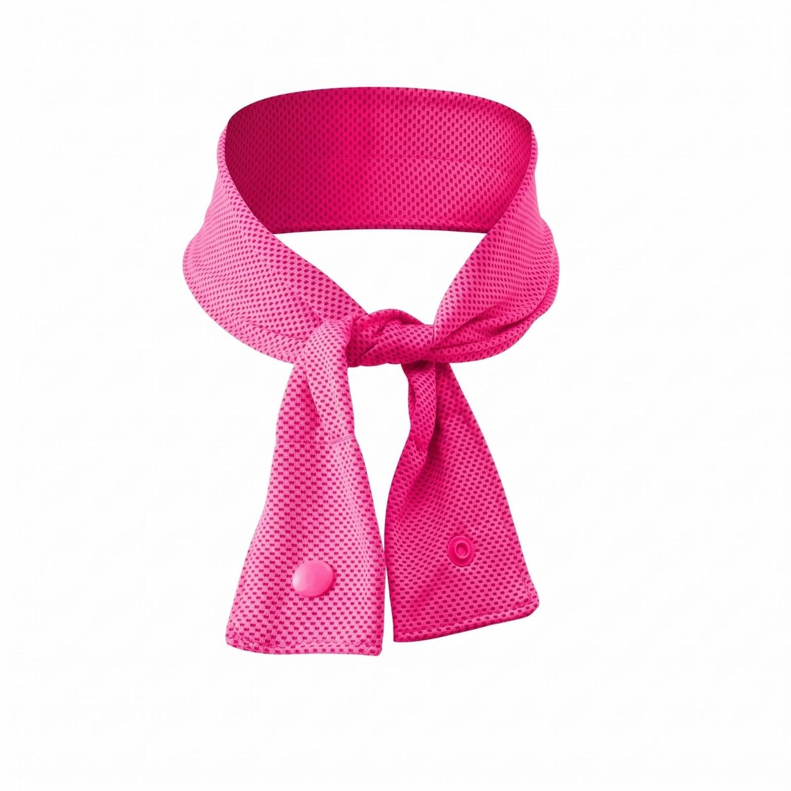 calandis Neck Cooling Scarf Perforated Mesh Cooling Scarf Textured Snap Button Neck Wrap for Athletes Rose Red-picture-14