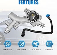 Vista 7 de 902-846 Carcasa de refrigerante de motor mejorada de aluminio con salida de agua y manguera compatible con Chevy Cruze 2011-2015, Sonic 2012-2020