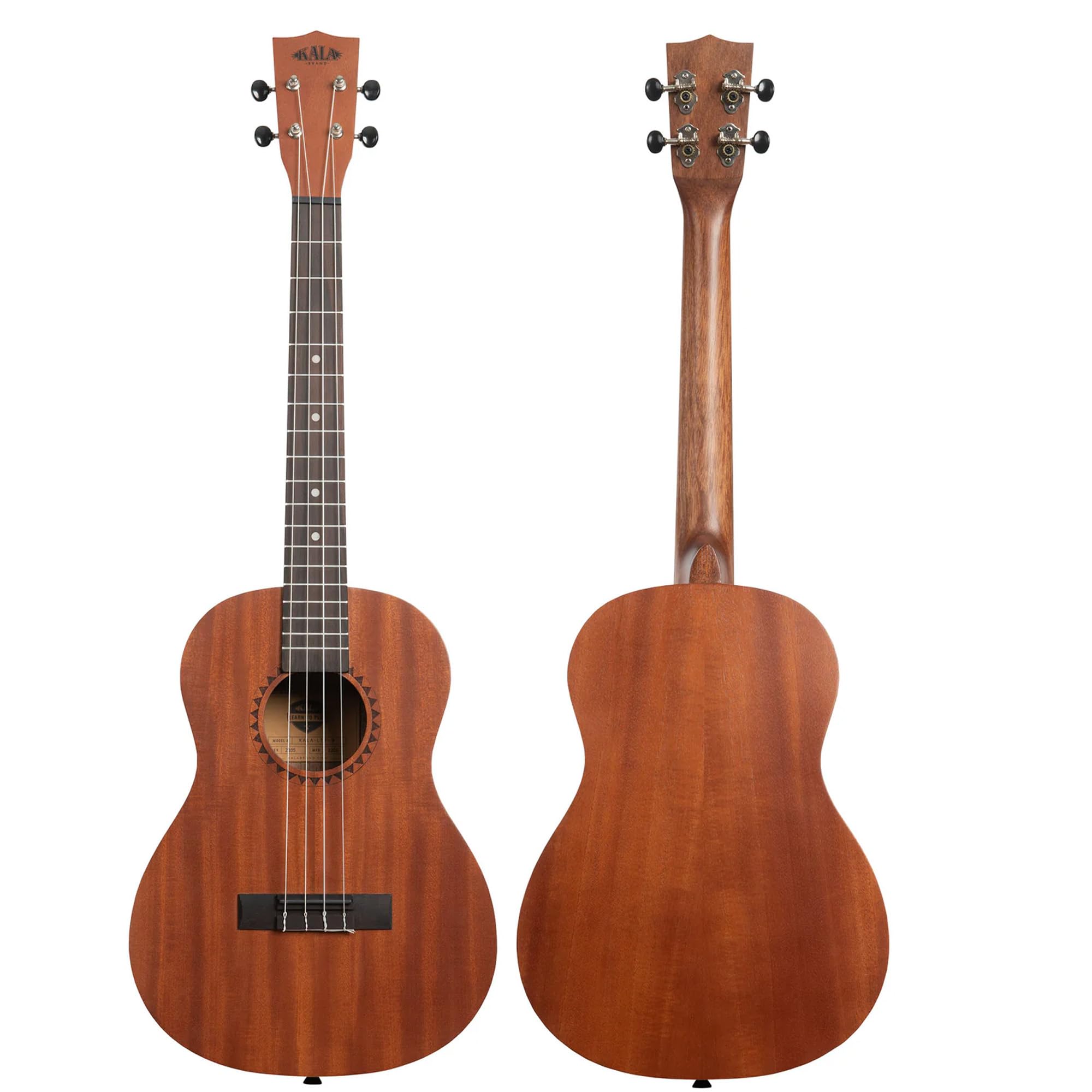 Kala - Kit ufficiale per imparare a suonare ukulele baritono, mogano satinato, include lezioni online, app di sintonizzazione e opuscolo