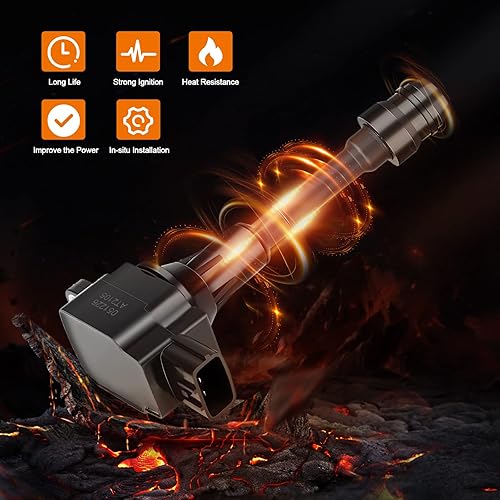 Vista 126 de OCPTY Juego de 4 bobinas de encendido compatibles con OE: UF604 C1685 apto para Mazda 3 para Mazda 5 2008-2015