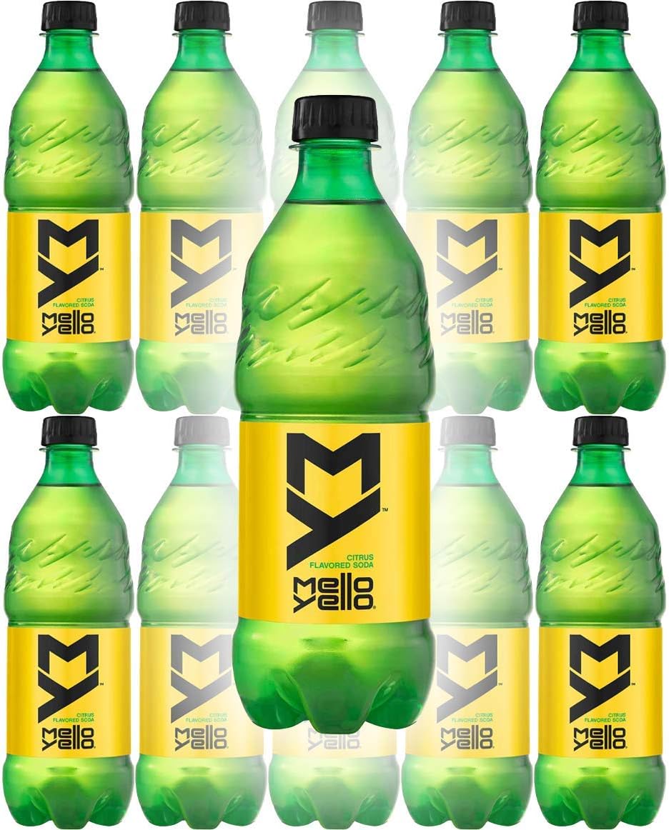 Mello Yello Soda Citrus, 20oz Bottles (Pack of 12, Total of 240 Oz)