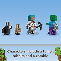 Vista 5 de Lego 21181 Minecraft The Ranch Rabbit, Building Set, Toy for Children from 8 Years with Figures Trainer, Zombie, Animals
