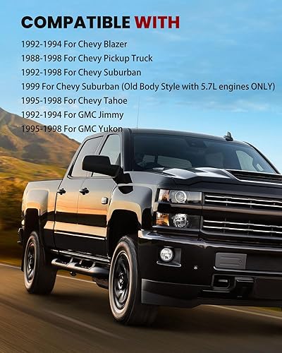 Miniatura 7 de cciyu Espejo de puerta derecho del lado del pasajero, espejo eléctrico para el lado del pasajero 1988-1998 para Chevy para GMC Pickup Truck