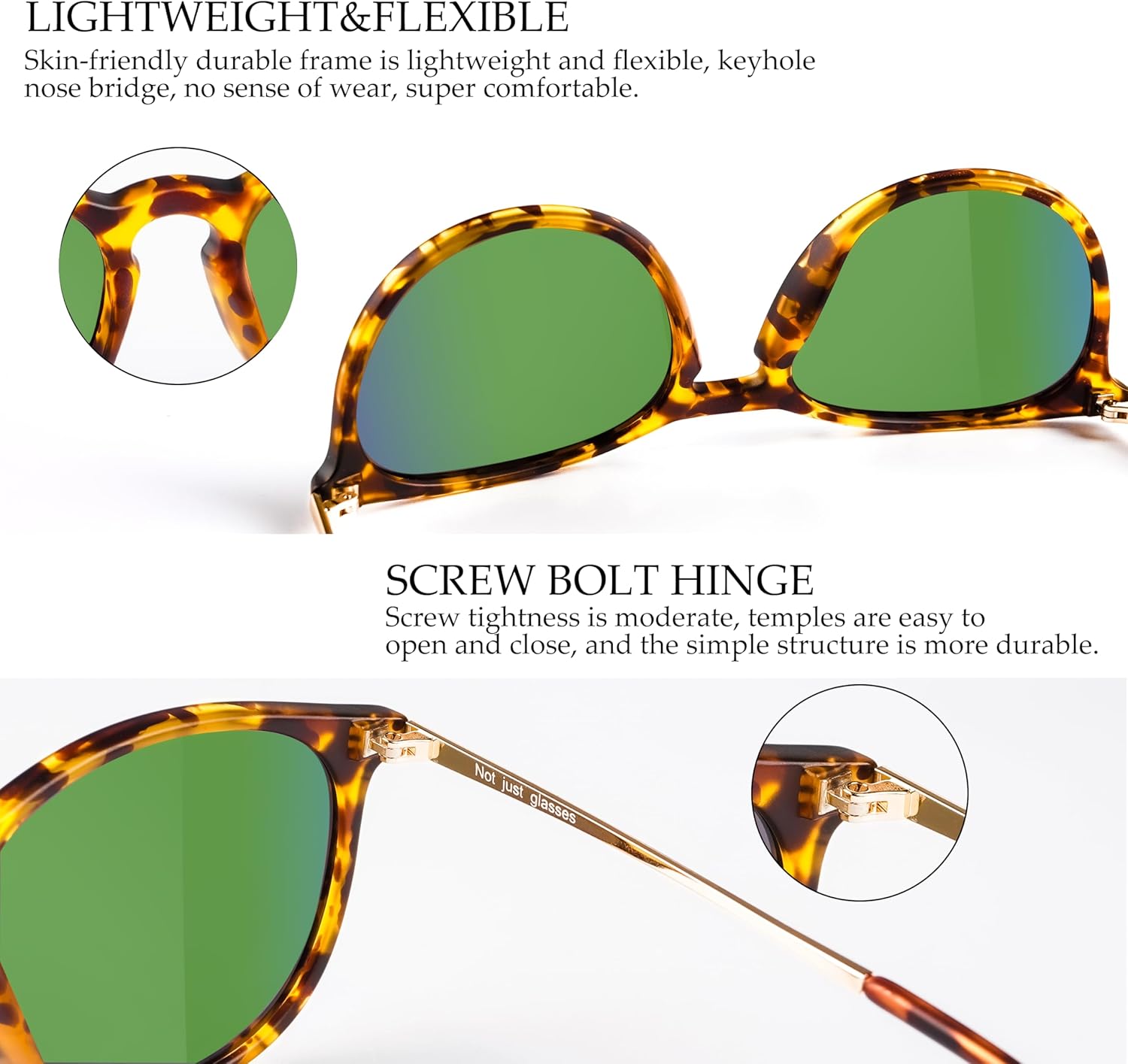 Vintage Round Polarized Sunglasses for Women Men Classic Retro Trendy Designer Style Sun Glasses UV400 Protection - Image 4