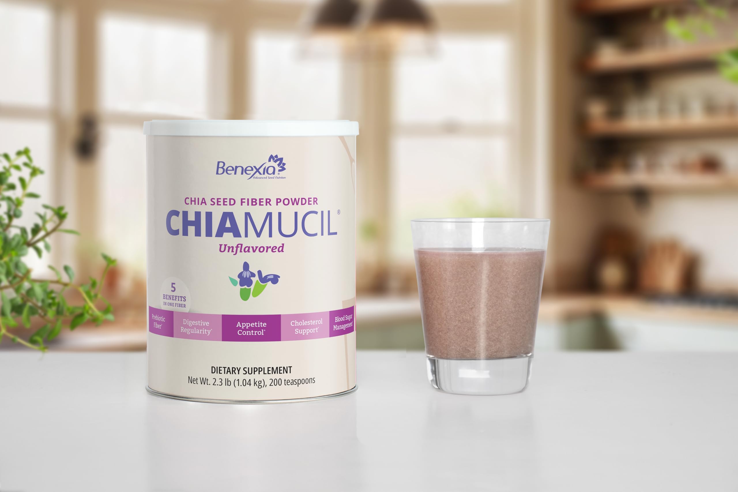 Chiamucil Prebiotic Chia Fiber Powder & Inulin, 100 Servings — Amazon image 2