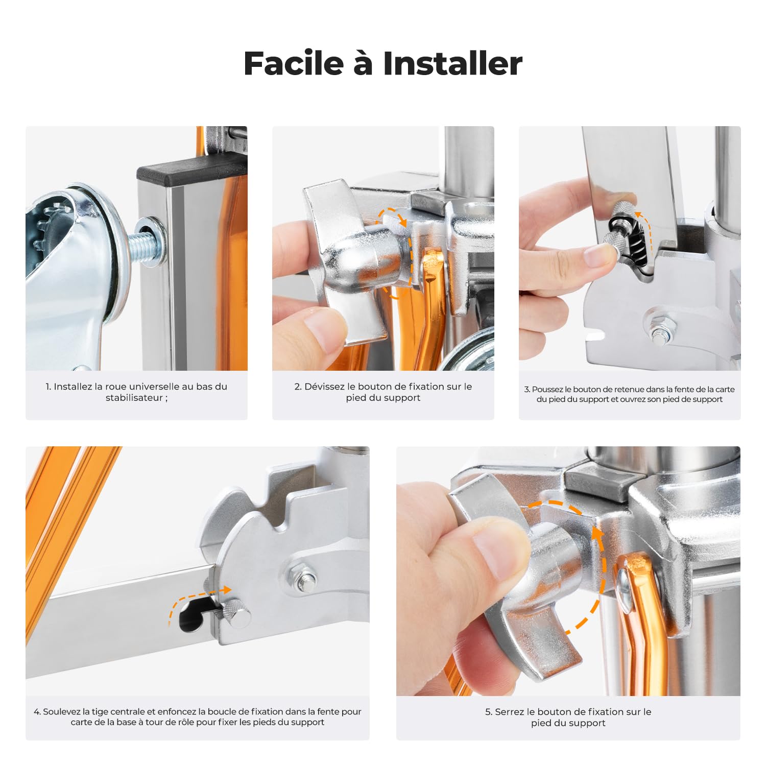 K&F CONCEPT Support Lourd 305cm avec roulettes pour Studio Photo