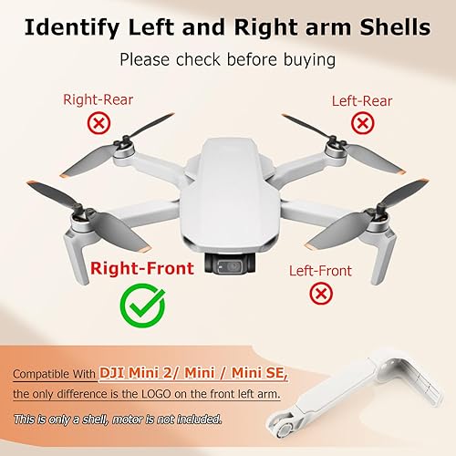 Miniatura 3 de Carcasa para brazo de cuerpo para DJI Mavic Mini 2 brazos, repuesto para DJI MiniMini SE Drone Accesorios Piezas con herramientas de reparación
