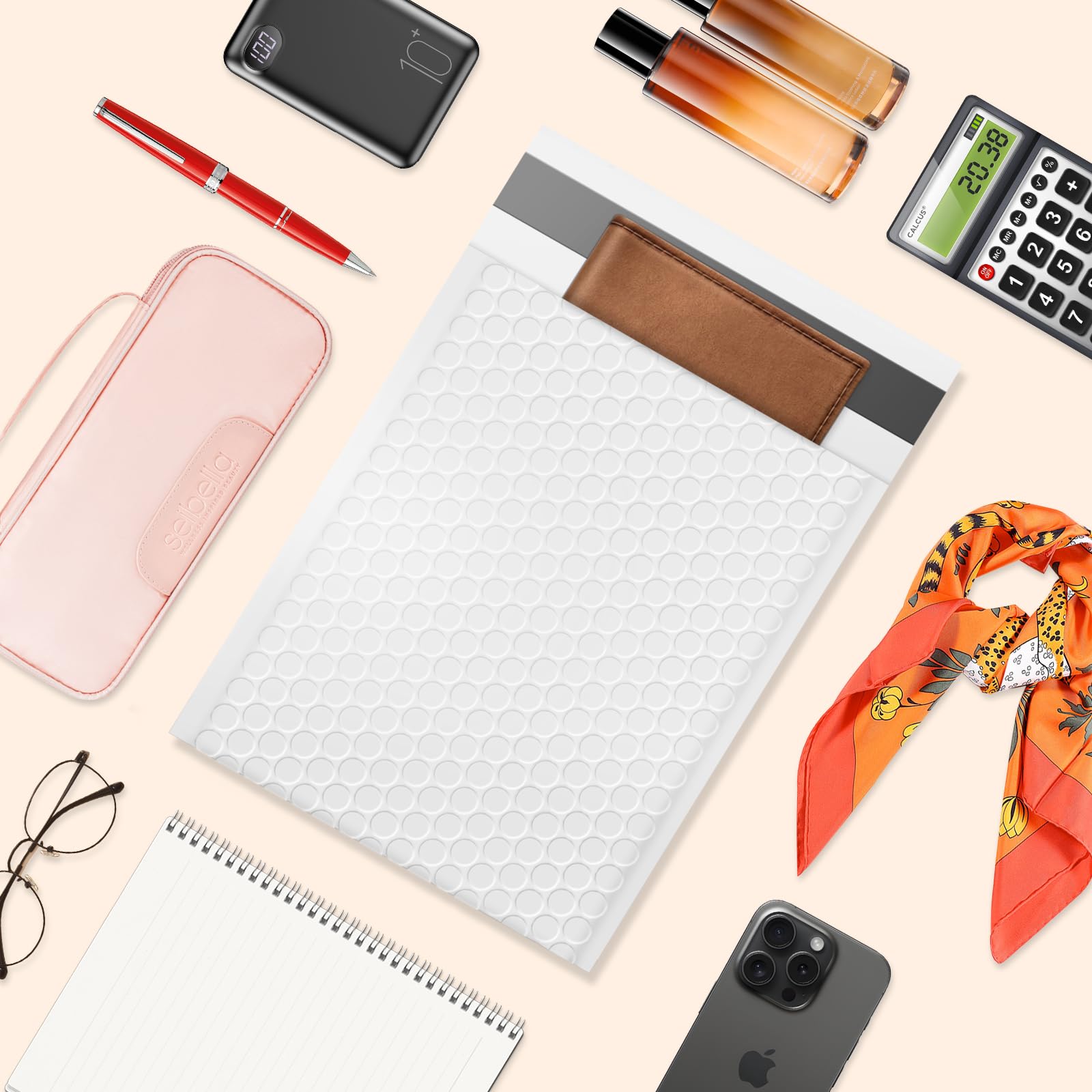 SUN PACKERS BROWN Envelope Poly Laminated Inside, Flap Lock Courier