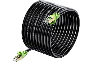 26AWG 30ft Outdoor Cat7 Ethernet Cable Direct Burial SFTP Waterproof