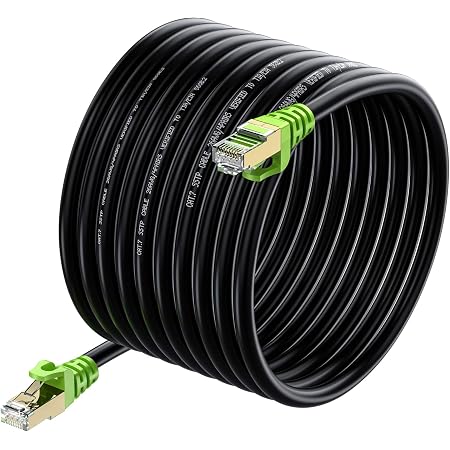 250ft Cat6 Outdoor Ethernet Cable - Direct Burial, UV Protected, 24AWG CCA For Security Cameras, POE & Gaming