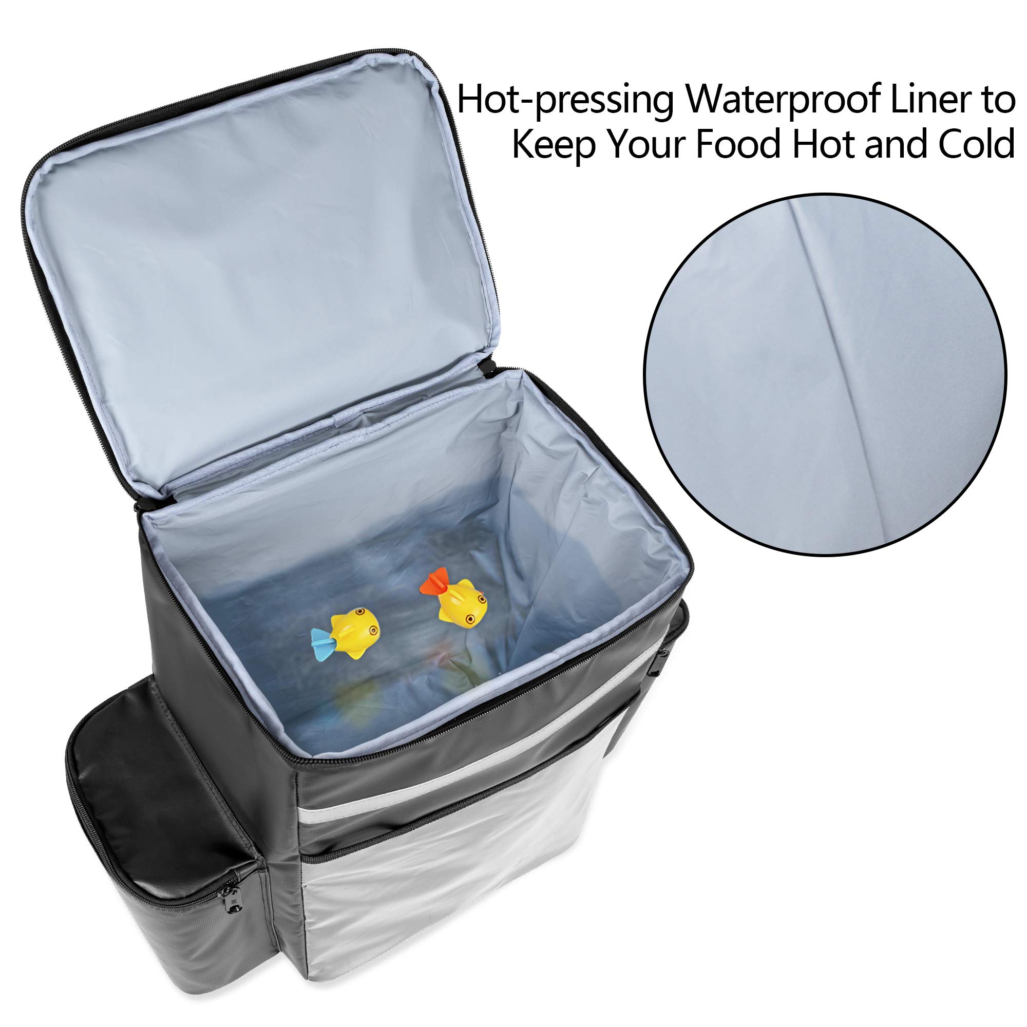 Trunab - Mochila isotérmica para Comida, Bolsa térmica para Comida, Mochila Impermeable Impermeable, Apta para 30 latas, pícnic, Playa, Camping, Doordash
